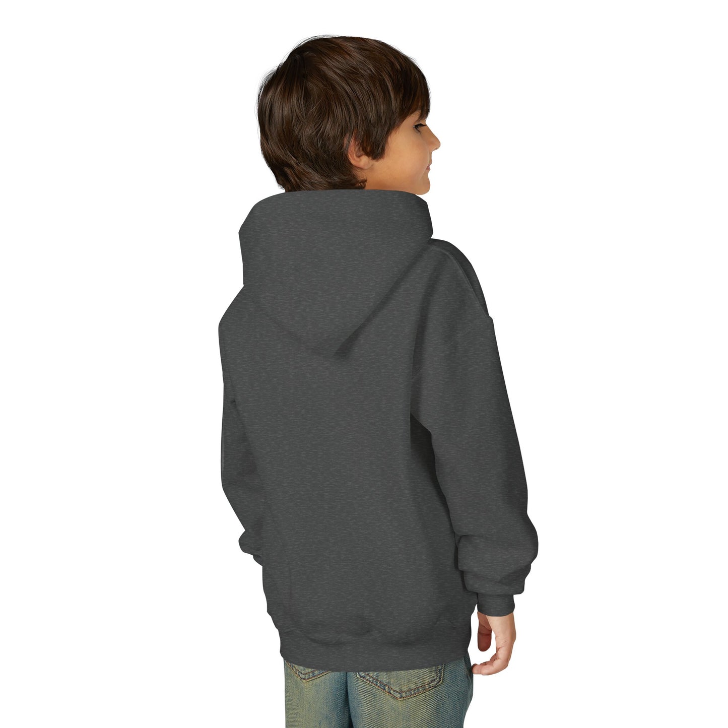 Youth Hooded Sweatshirt with 'Corazon' Design - Heartfelt Comfort for Kids