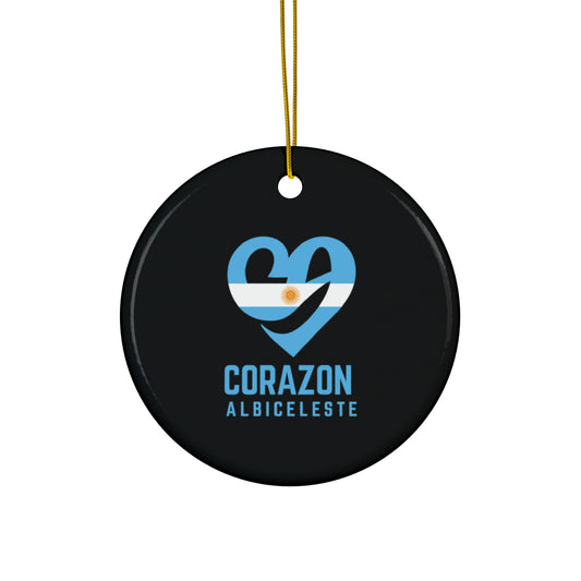Argentina Heart Ceramic Ornament — “Corazon Albiceleste” Star Ornament