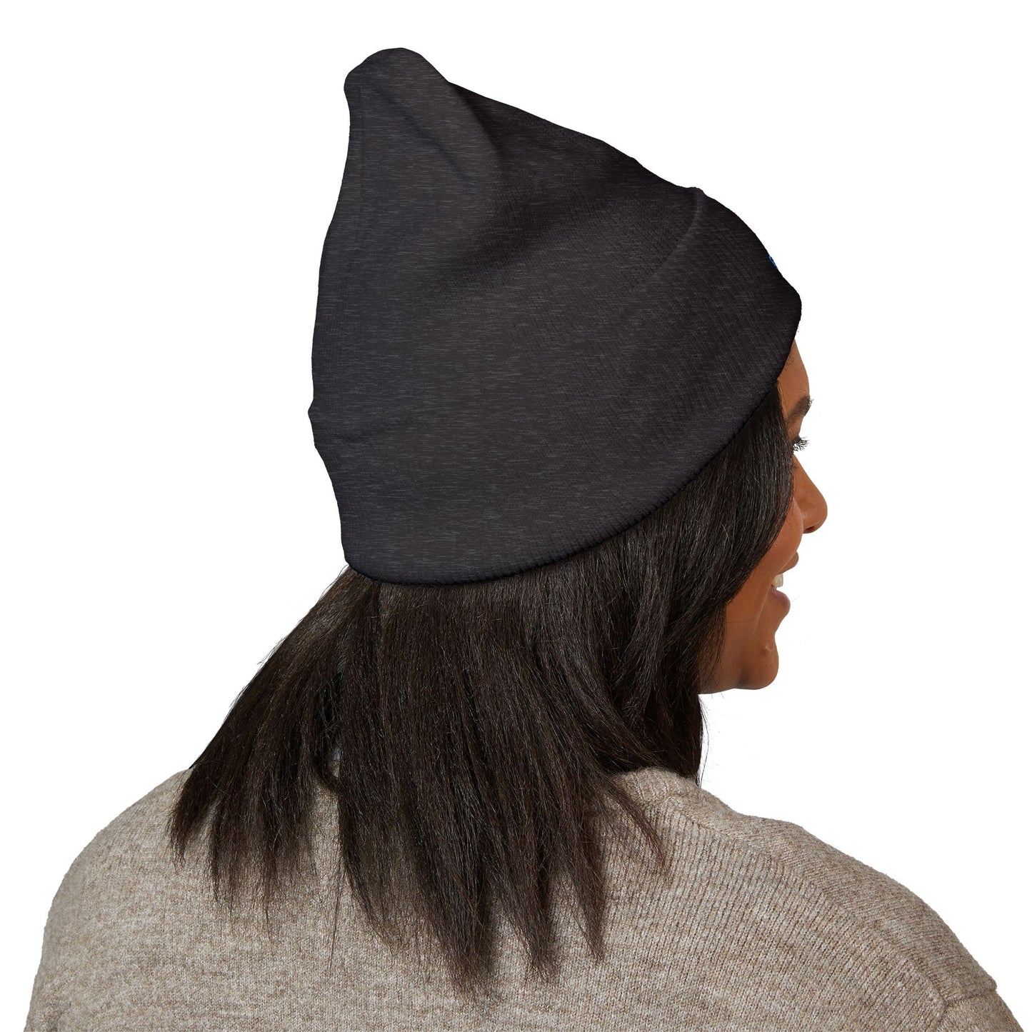 Embroidered Heartbeat Beanie — 'Corazón y Amistad' Cuffed Knit Hat