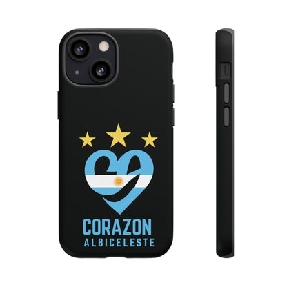 Corazon Albiceleste Phone Case - Tough & Stylish Protection for Fans