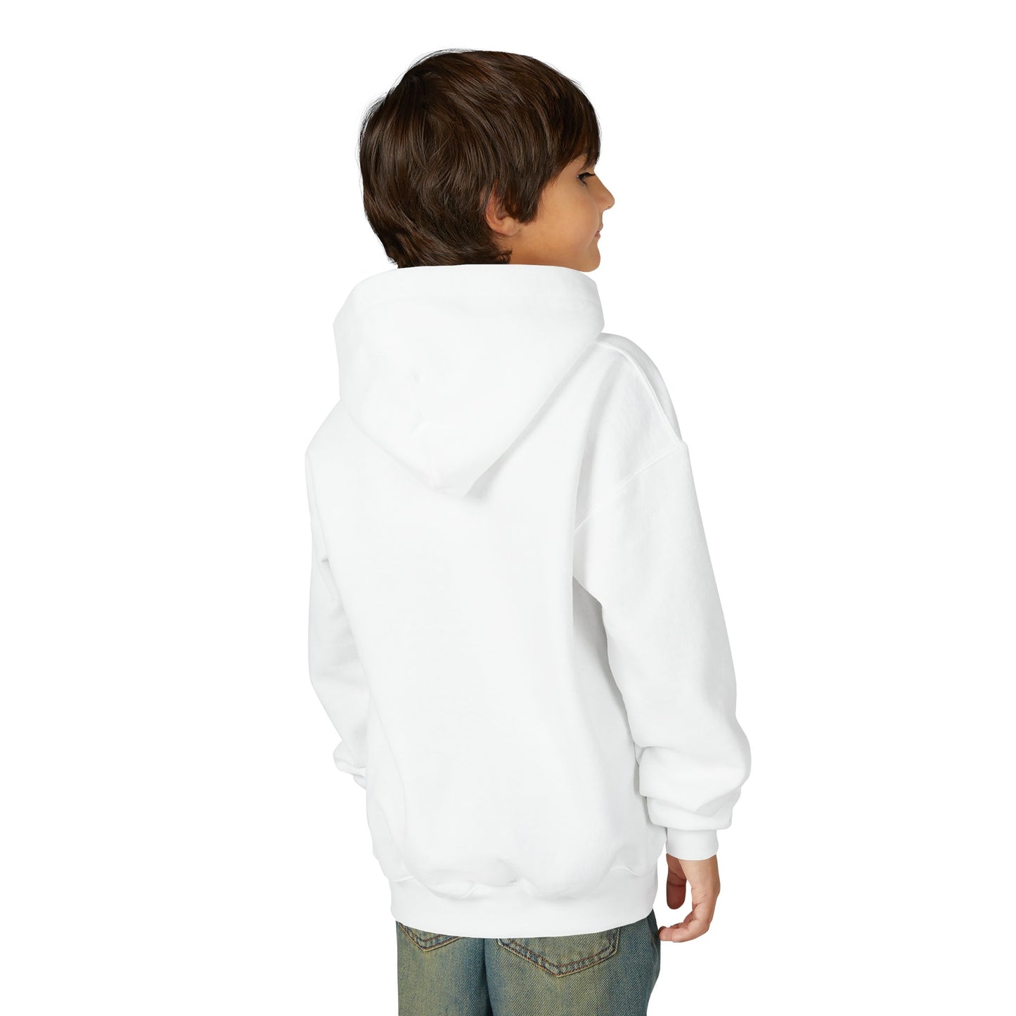 Youth Hooded Sweatshirt with 'Corazon' Design - Heartfelt Comfort for Kids