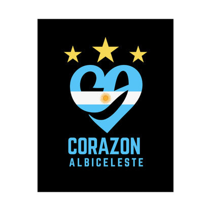 Argentina Corazon Albiceleste Matte Vertical Poster