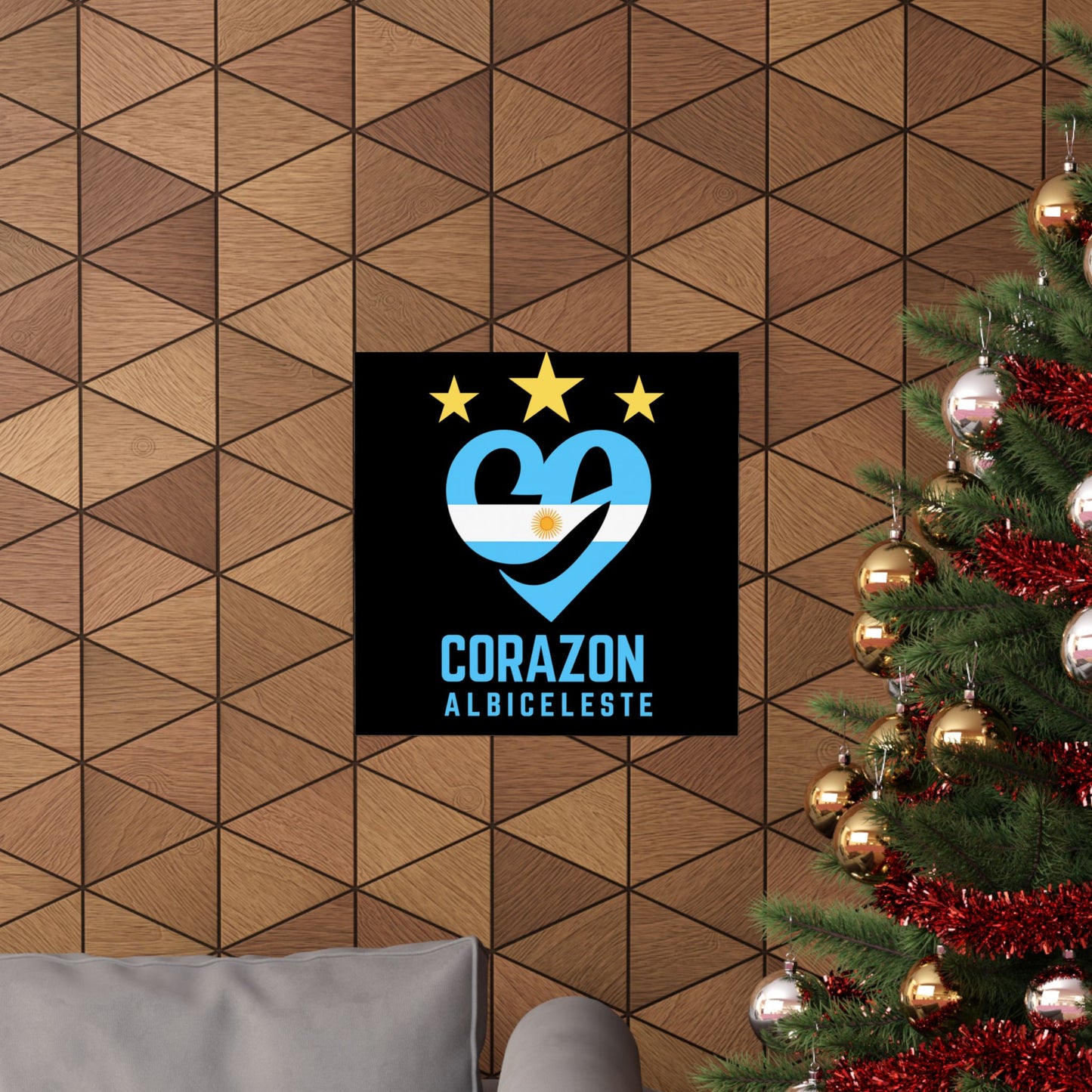 Argentina Corazon Albiceleste Matte Vertical Poster