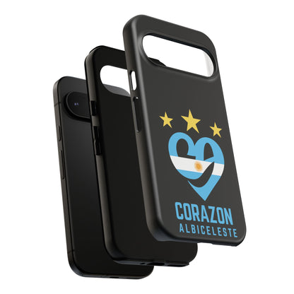 Corazon Albiceleste Phone Case - Tough & Stylish Protection for Fans