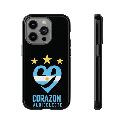 Corazon Albiceleste Phone Case - Tough & Stylish Protection for Fans