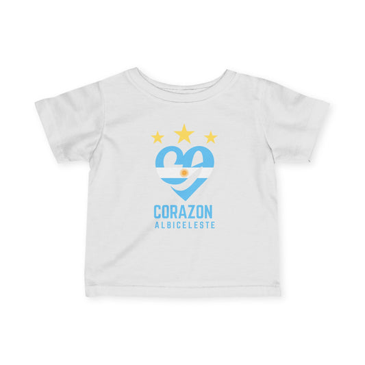 Cute Infant Jersey Tee with Corazón Design