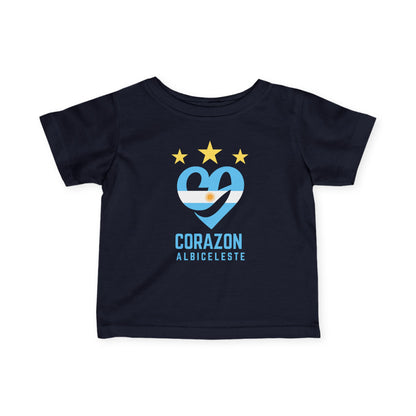 Cute Infant Jersey Tee with Corazón Design