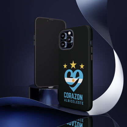 Corazon Albiceleste Phone Case - Tough & Stylish Protection for Fans