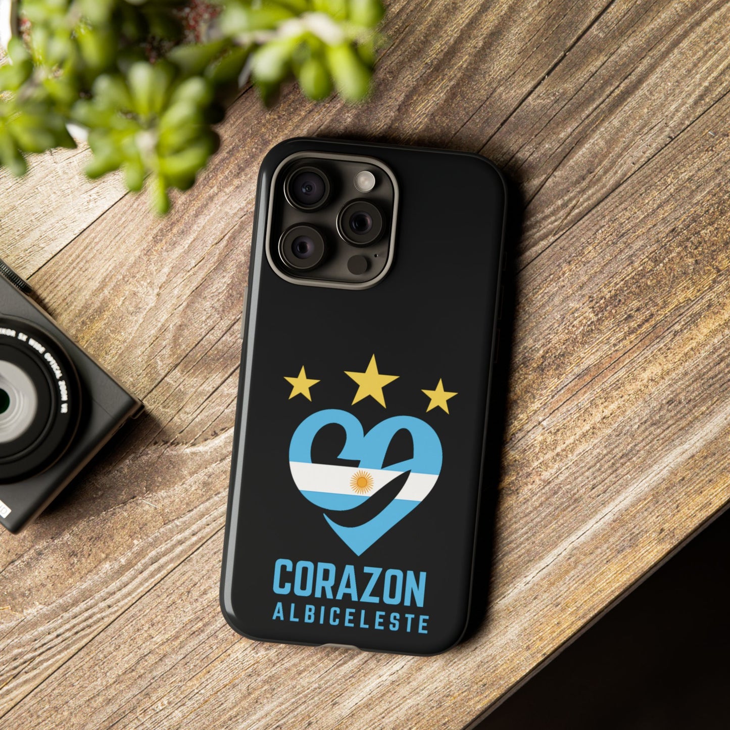 Corazon Albiceleste Phone Case - Tough & Stylish Protection for Fans