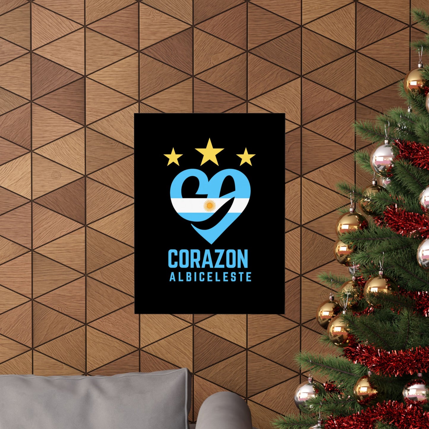 Argentina Corazon Albiceleste Matte Vertical Poster