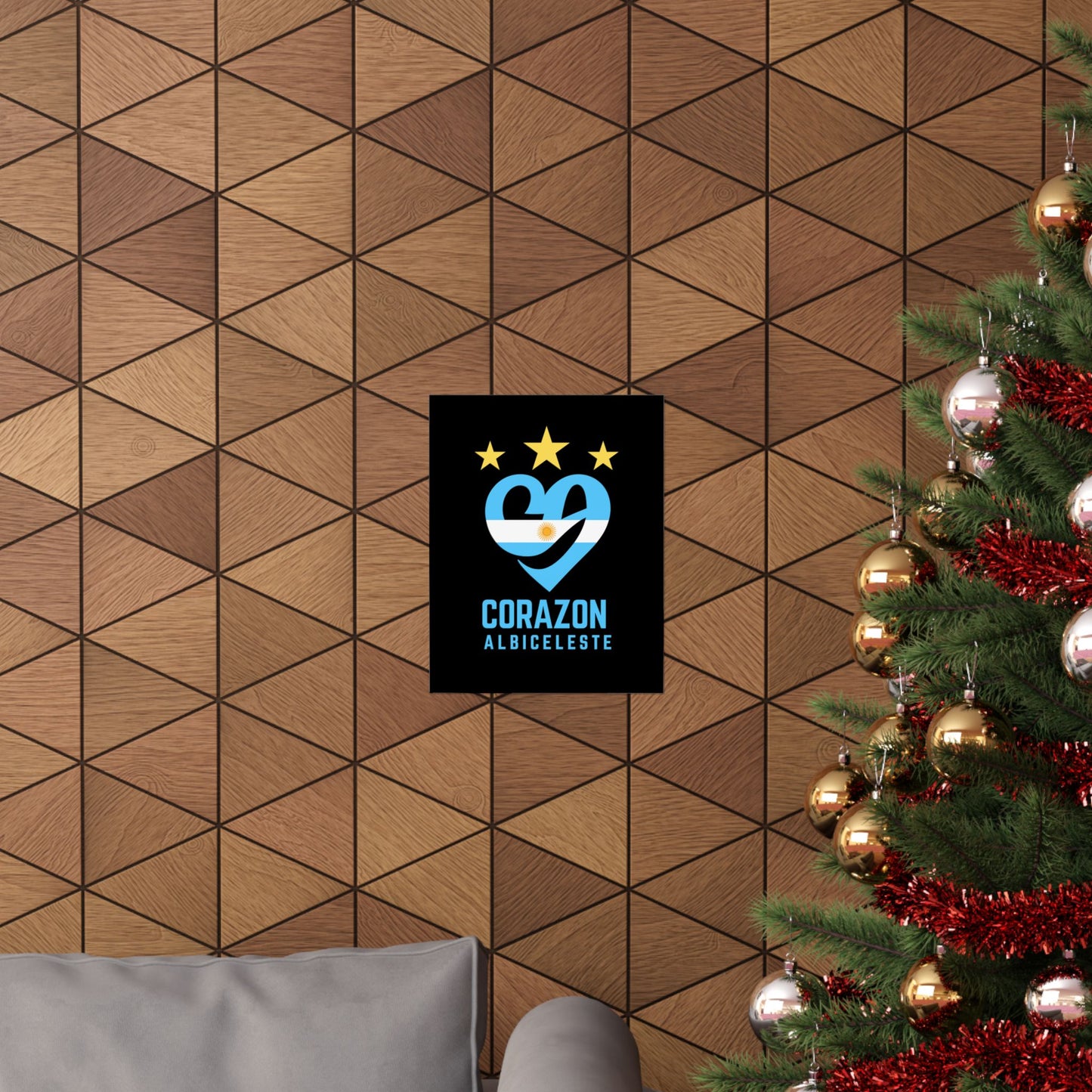 Argentina Corazon Albiceleste Matte Vertical Poster