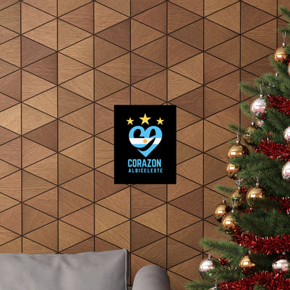 Argentina Corazon Albiceleste Matte Vertical Poster