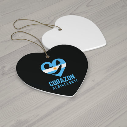Argentina Heart Ceramic Ornament — “Corazon Albiceleste” Star Ornament