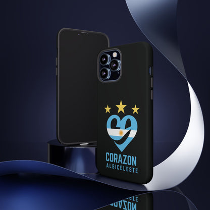 Corazon Albiceleste Phone Case - Tough & Stylish Protection for Fans