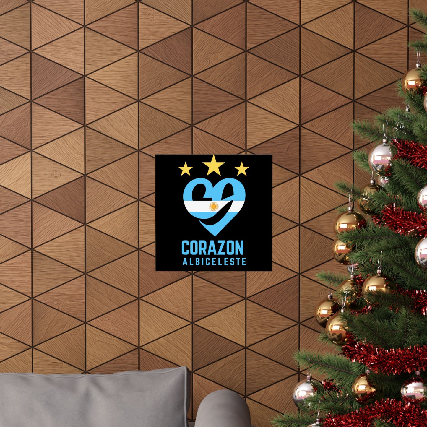 Argentina Corazon Albiceleste Matte Vertical Poster