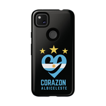 Corazon Albiceleste Phone Case - Tough & Stylish Protection for Fans