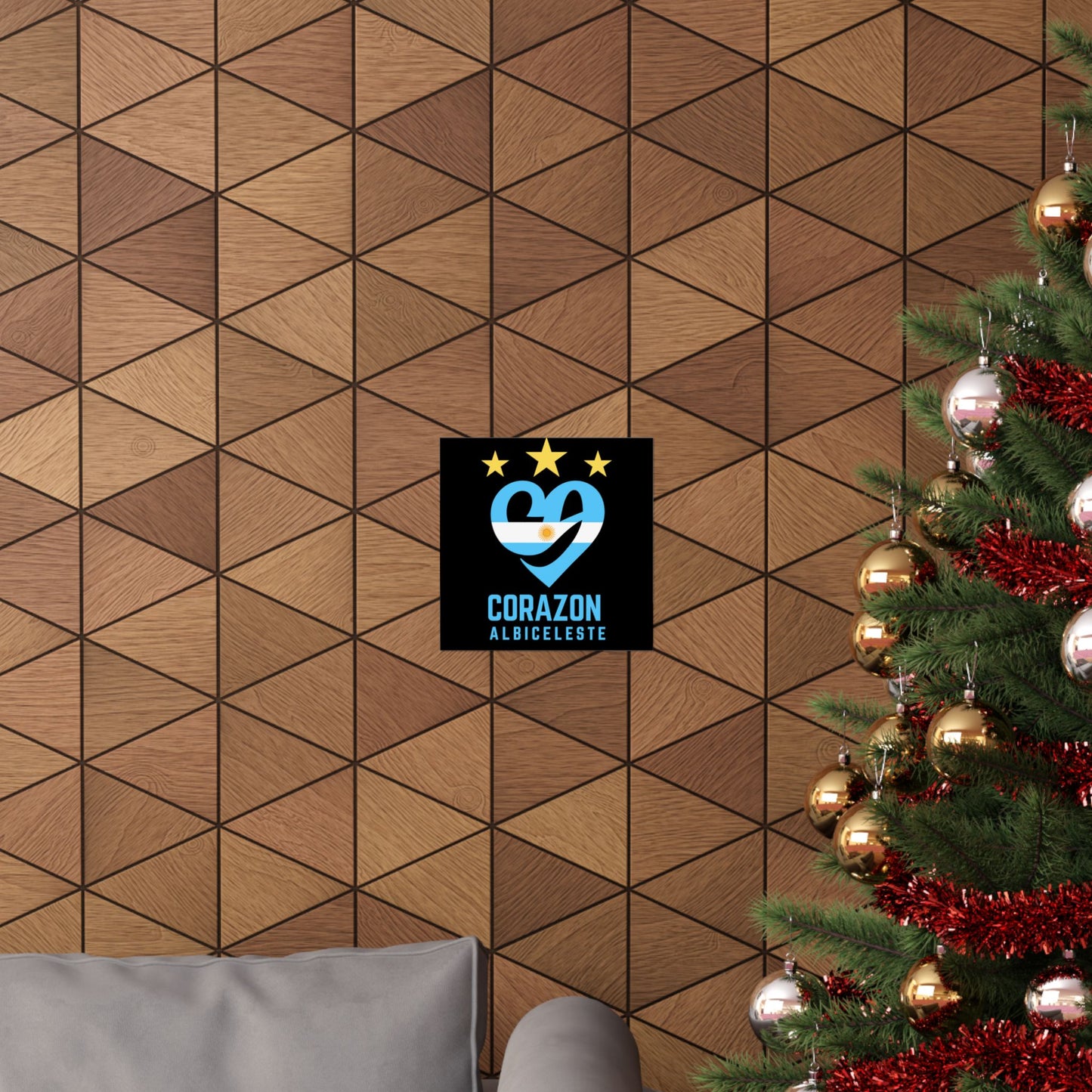 Argentina Corazon Albiceleste Matte Vertical Poster