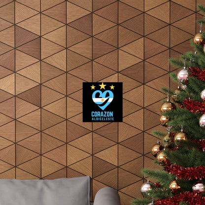 Argentina Corazon Albiceleste Matte Vertical Poster