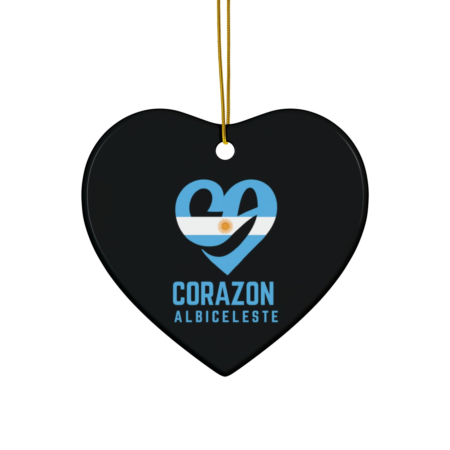 Argentina Heart Ceramic Ornament — “Corazon Albiceleste” Star Ornament