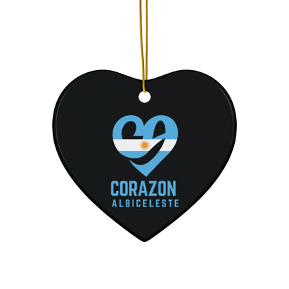 Argentina Heart Ceramic Ornament — “Corazon Albiceleste” Star Ornament