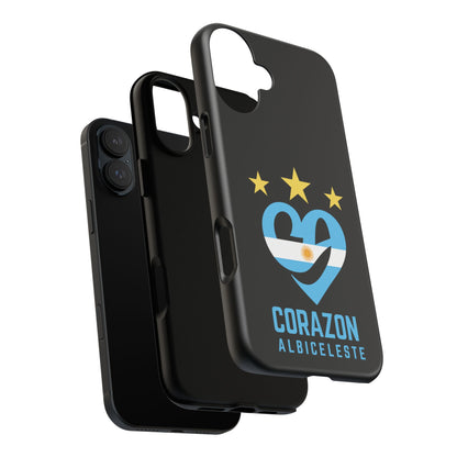 Corazon Albiceleste Phone Case - Tough & Stylish Protection for Fans