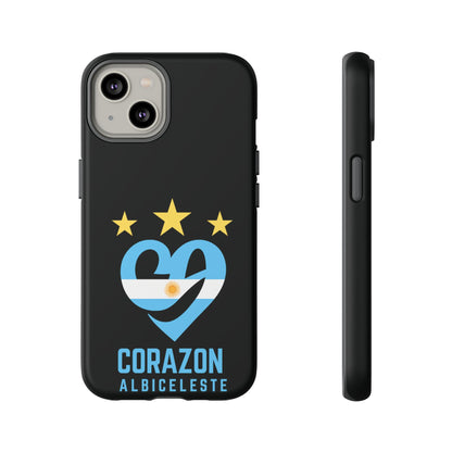 Corazon Albiceleste Phone Case - Tough & Stylish Protection for Fans