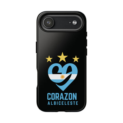 Corazon Albiceleste Phone Case - Tough & Stylish Protection for Fans