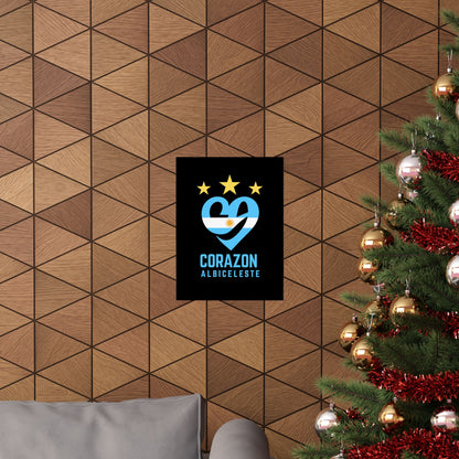 Argentina Corazon Albiceleste Matte Vertical Poster