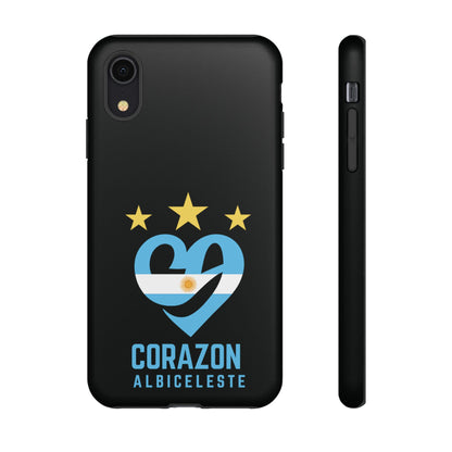 Corazon Albiceleste Phone Case - Tough & Stylish Protection for Fans