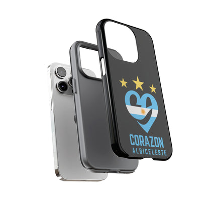 Corazon Albiceleste Phone Case - Tough & Stylish Protection for Fans