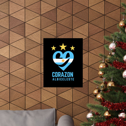 Argentina Corazon Albiceleste Matte Vertical Poster