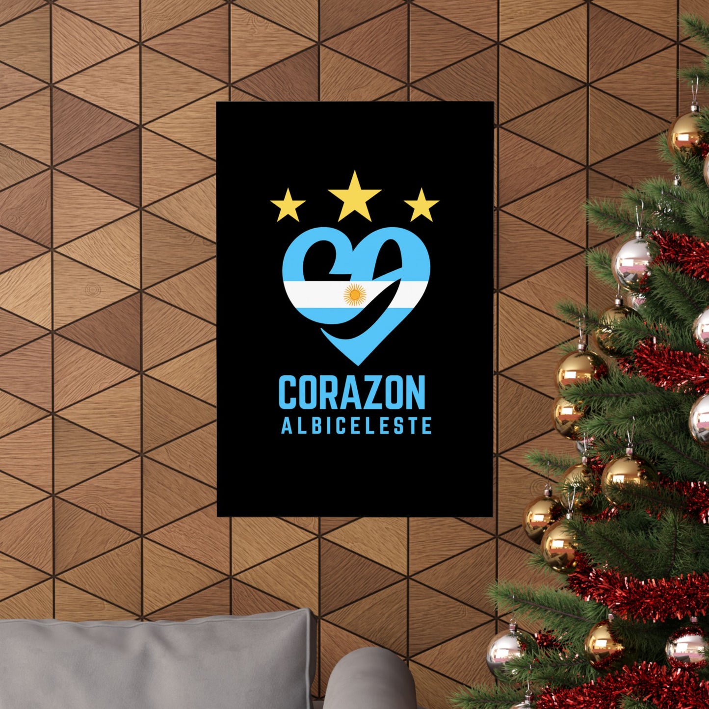 Argentina Corazon Albiceleste Matte Vertical Poster