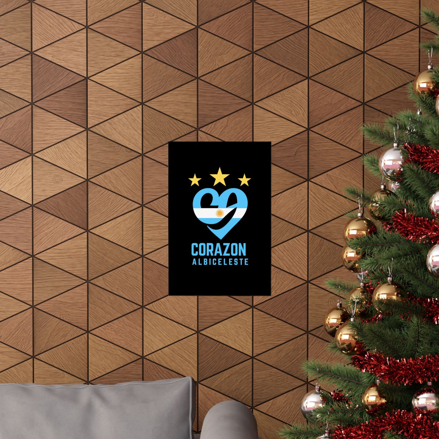 Argentina Corazon Albiceleste Matte Vertical Poster