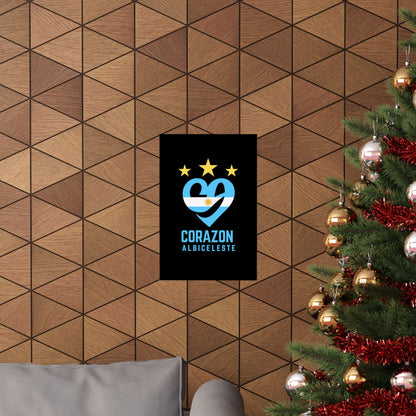 Argentina Corazon Albiceleste Matte Vertical Poster