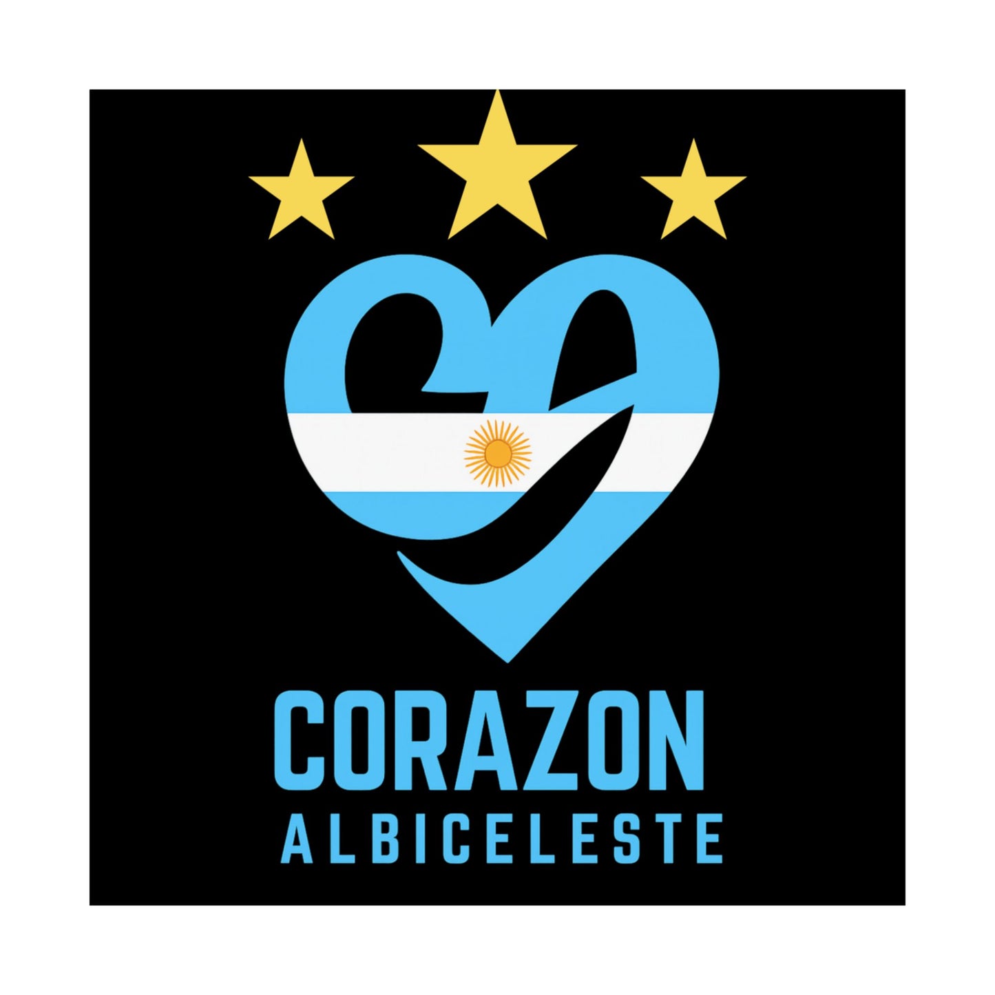 Argentina Corazon Albiceleste Matte Vertical Poster