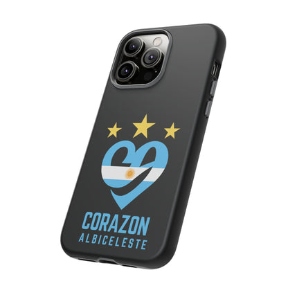 Corazon Albiceleste Phone Case - Tough & Stylish Protection for Fans