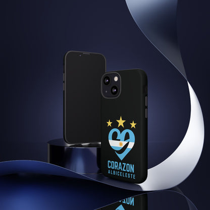 Corazon Albiceleste Phone Case - Tough & Stylish Protection for Fans