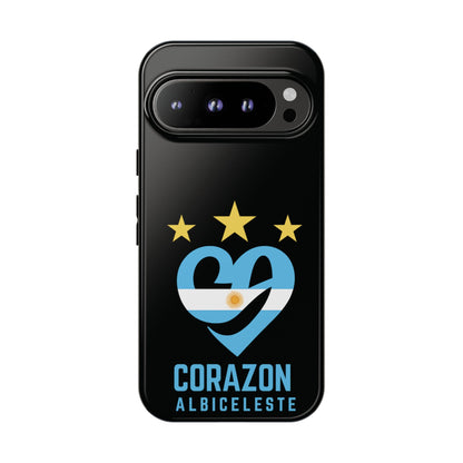 Corazon Albiceleste Phone Case - Tough & Stylish Protection for Fans