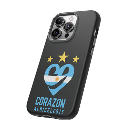 Corazon Albiceleste Phone Case - Tough & Stylish Protection for Fans