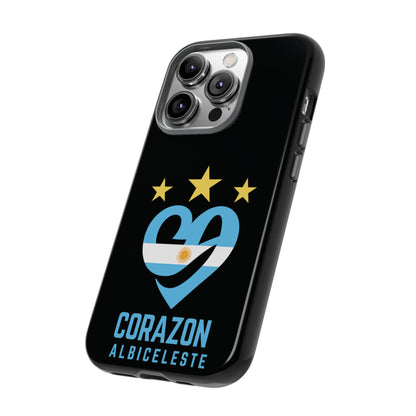 Corazon Albiceleste Phone Case - Tough & Stylish Protection for Fans