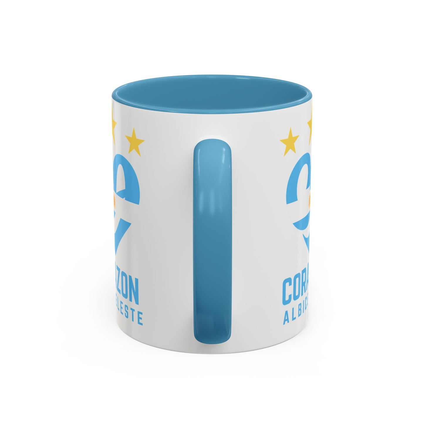 Corazon Albiceleste Accent Coffee Mug - 11 & 15oz - Perfect for Fans and Gifts