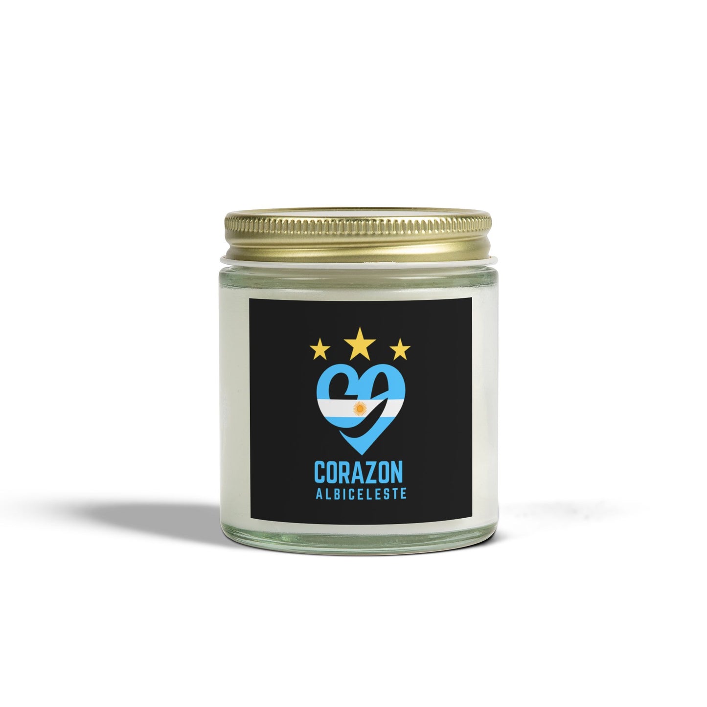 Coconut Apricot Scented Candle - Corazon Albiceleste