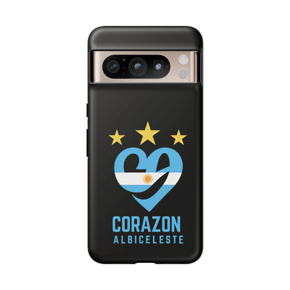 Corazon Albiceleste Phone Case - Tough & Stylish Protection for Fans