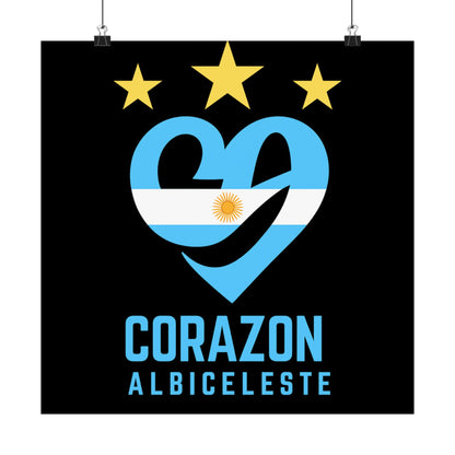 Argentina Corazon Albiceleste Matte Vertical Poster