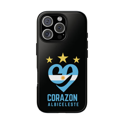 Corazon Albiceleste Phone Case - Tough & Stylish Protection for Fans