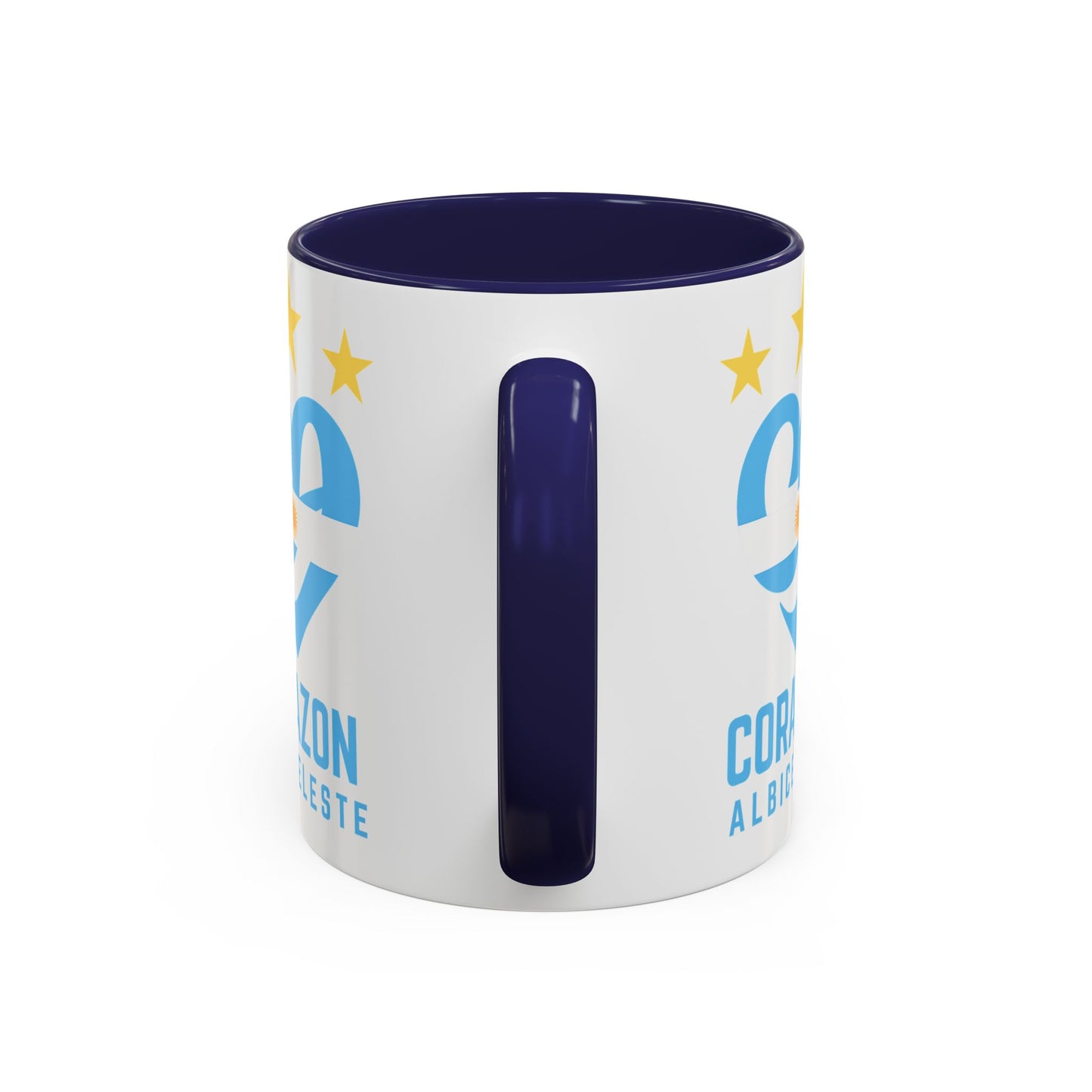 Corazon Albiceleste Accent Coffee Mug - 11 & 15oz - Perfect for Fans and Gifts