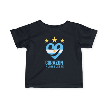 Cute Infant Jersey Tee with Corazón Design