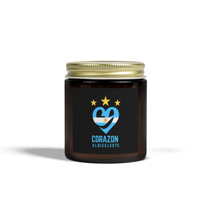 Coconut Apricot Scented Candle - Corazon Albiceleste