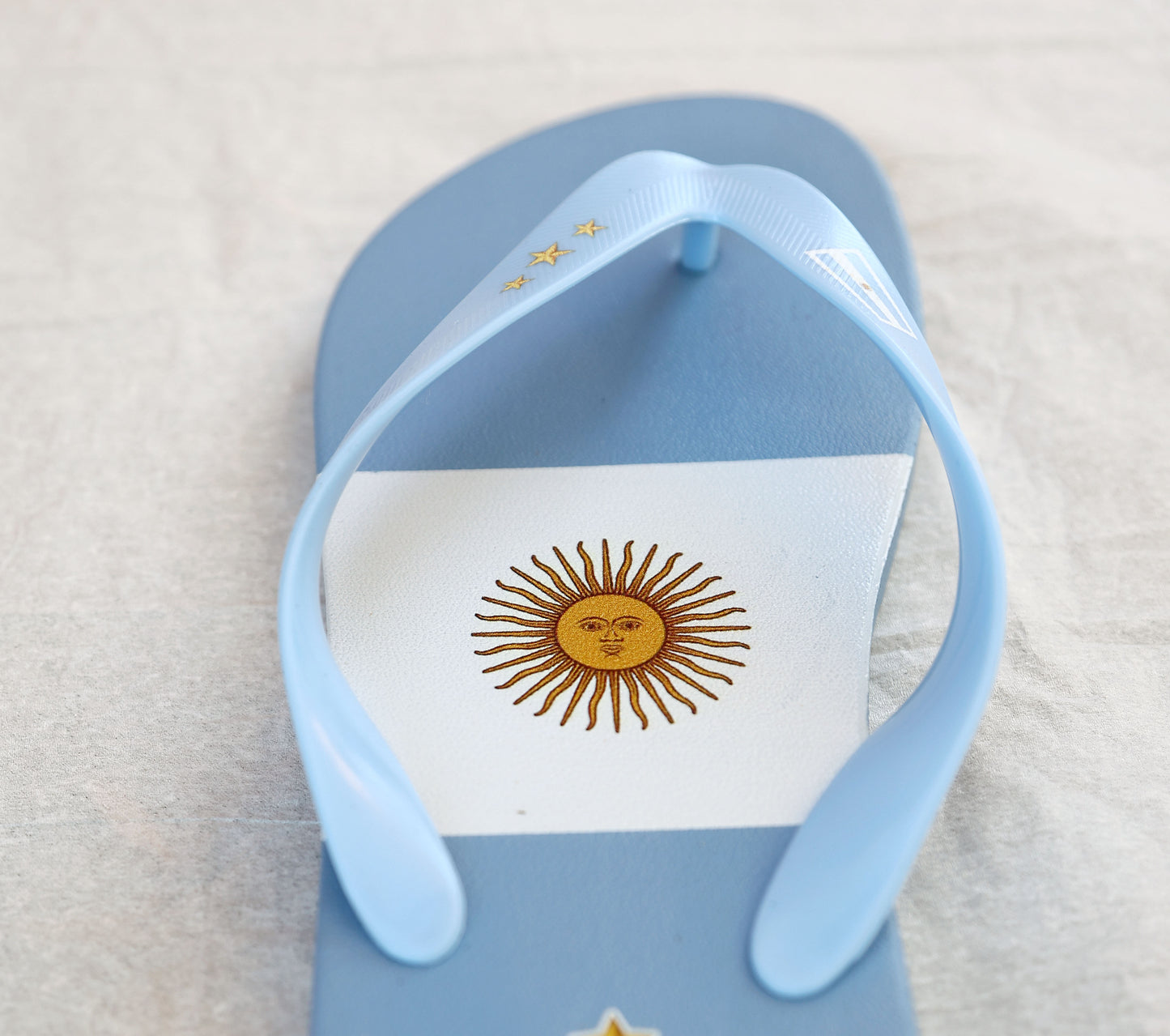 Argentina Chanclas Flag Flip Flops – Argentine Soccer 3 Star World Champions Unisex Beach Sandals