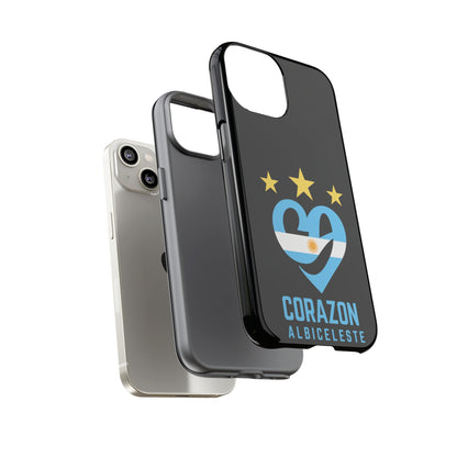 Corazon Albiceleste Phone Case - Tough & Stylish Protection for Fans